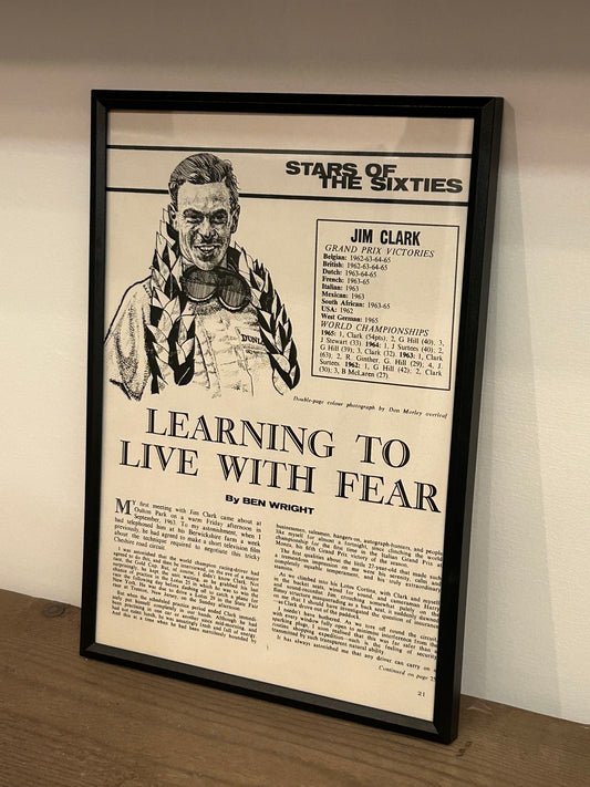 Jim Clark Live With Fear Vintage Article