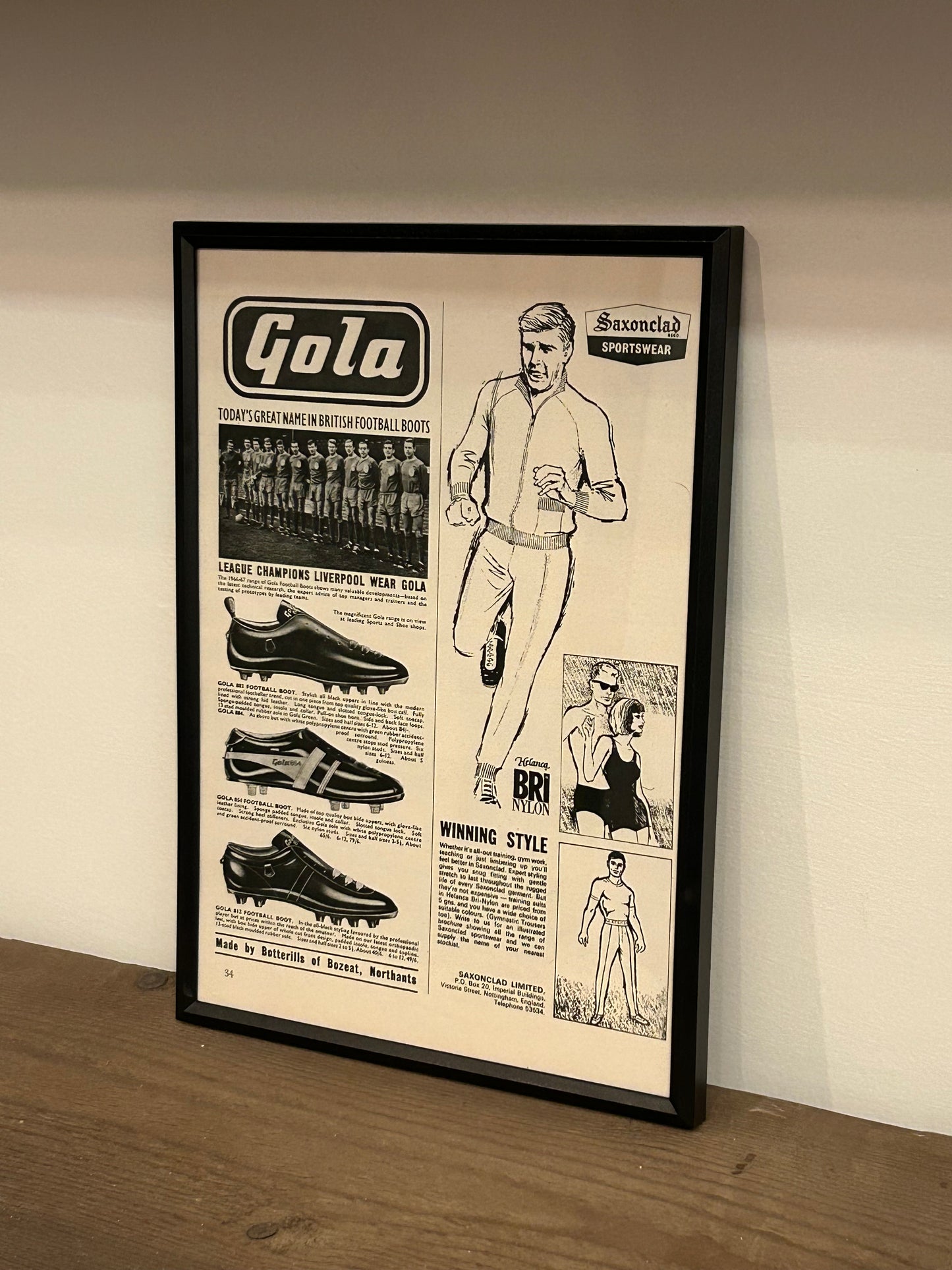 Gola Football Boots Vintage Advert