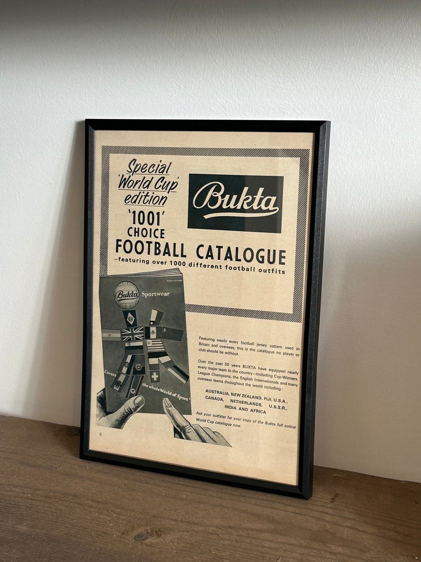 Vintage Bukta football World Cup catalogue