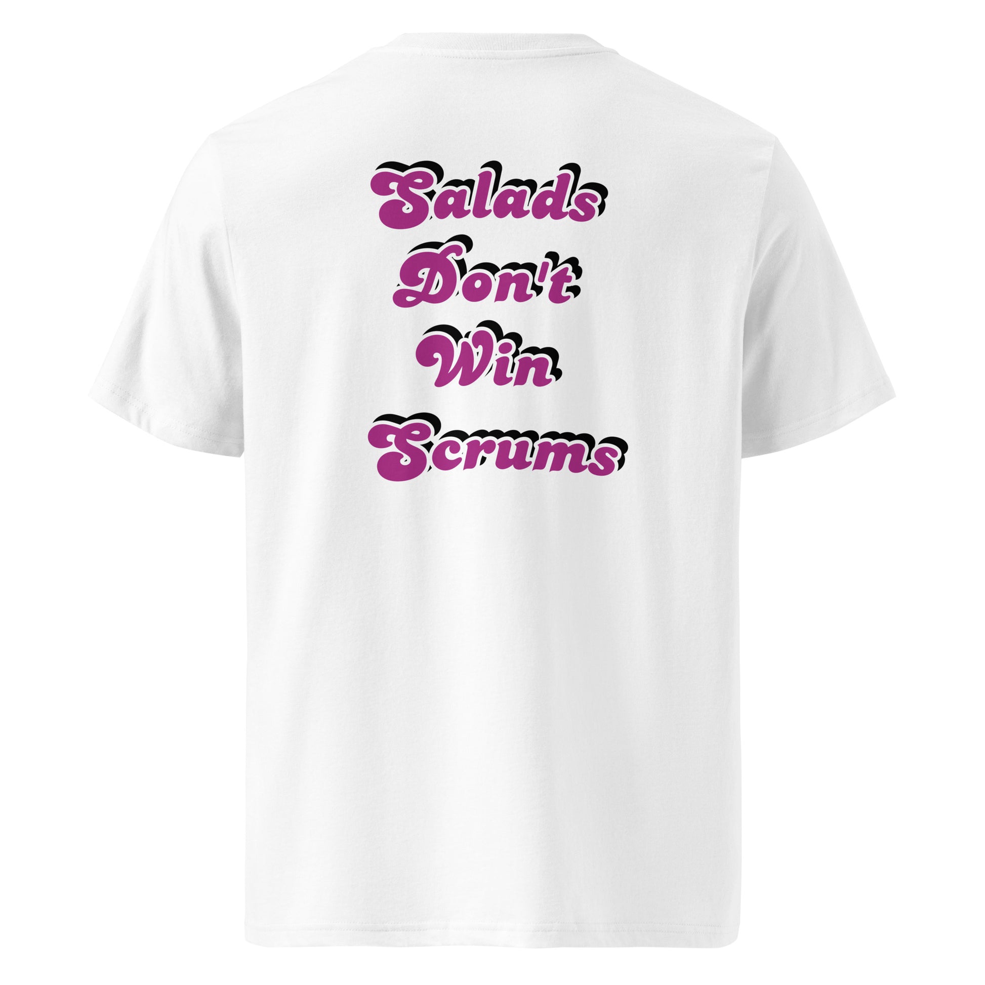 Salads Don't Win Scrums T-Shirt - White/Purple